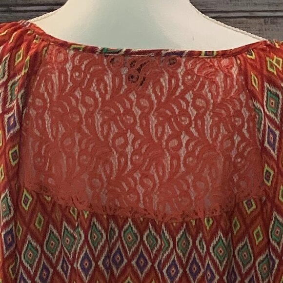 🔥🔥SALE🔥🔥Zac & RACHEL Multi Colored Tunic Blouse - Picture 6 of 7